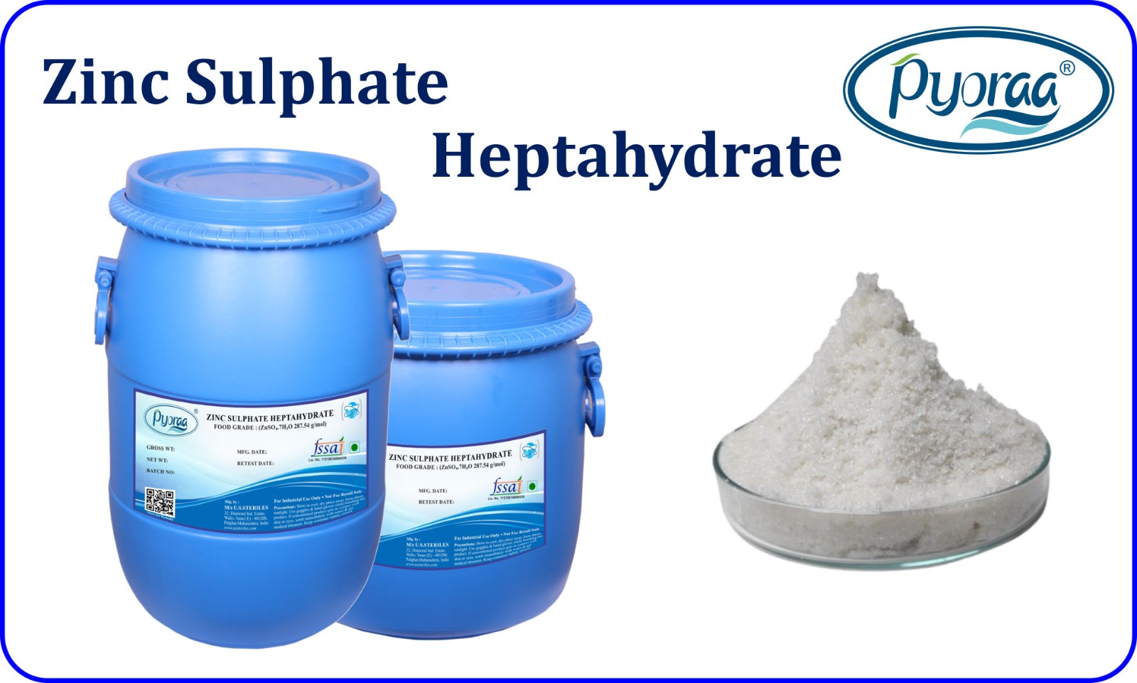 Food Grade Zinc Sulphate Heptahydrate